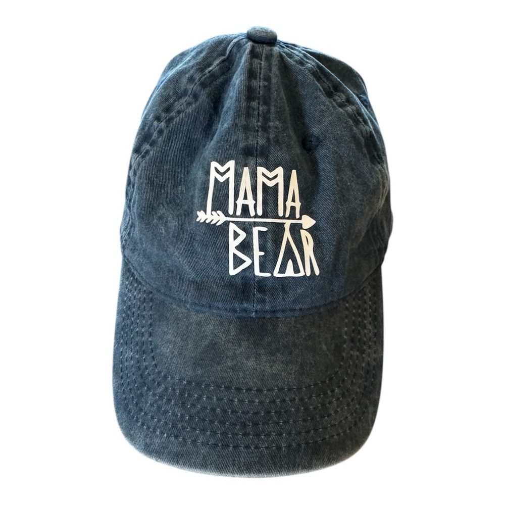 Mama Bear Navy Cotton Baseball Cap
